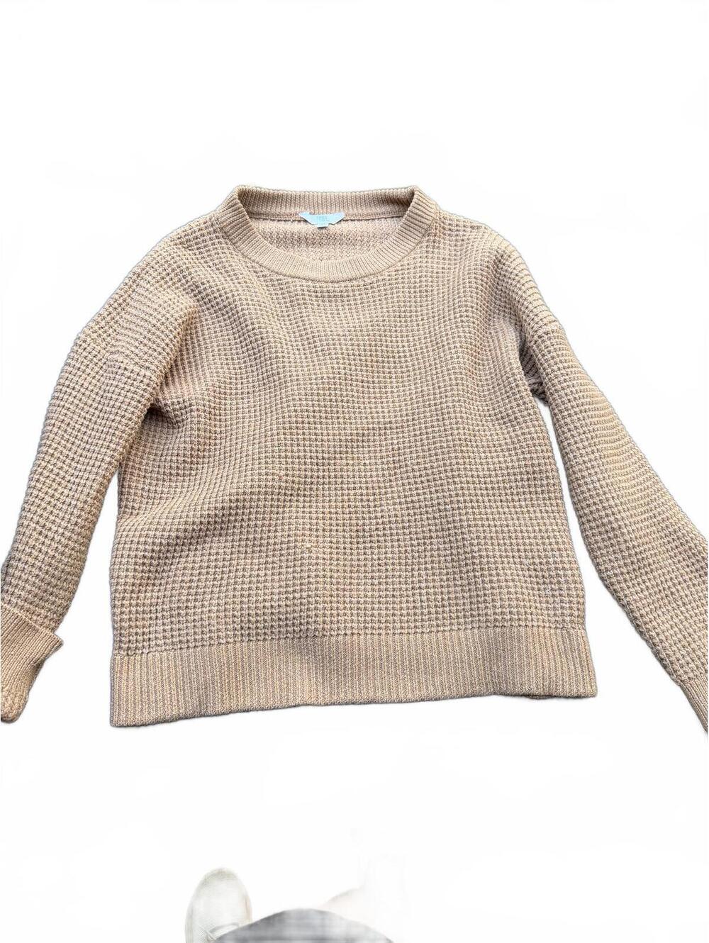 Time and Tru Women's Tan Waffle Knit Sweater, Size XXXL,